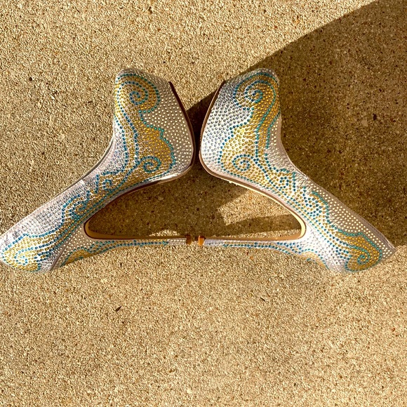 Styluxe Sparkly Stiletto Heels - Sz 8 - Picture 4 of 7